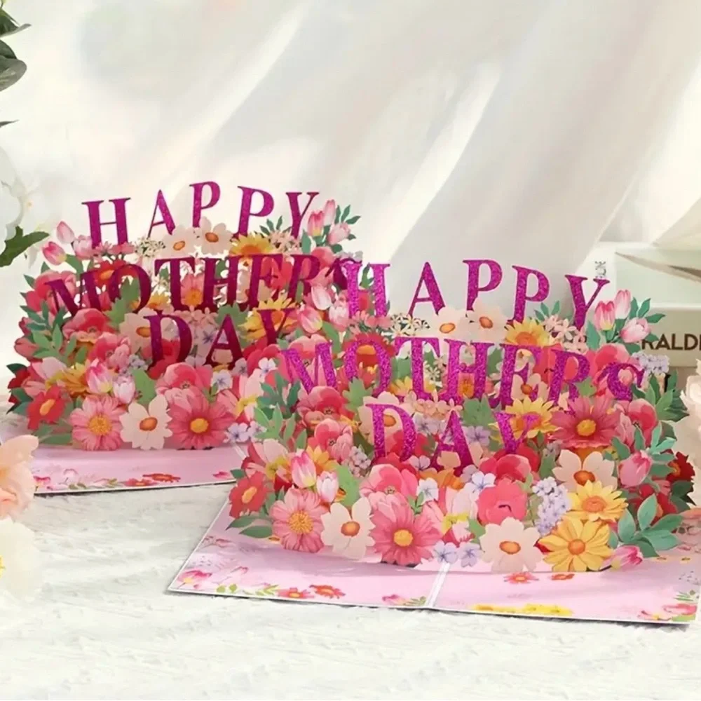Purple and Pink Mother’s Day Pop-Up Card, NEW